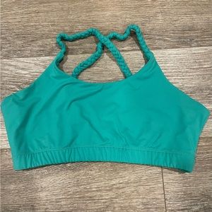 Kiava rope sports bra. GUC. Size L Kelly green color